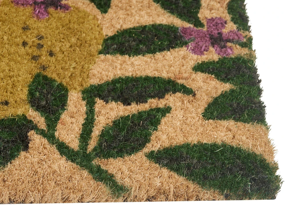 Beliani Durų kilimėlis TAZLINA spalvotas 40 x 60 cm Citrina kokoso pluoštas