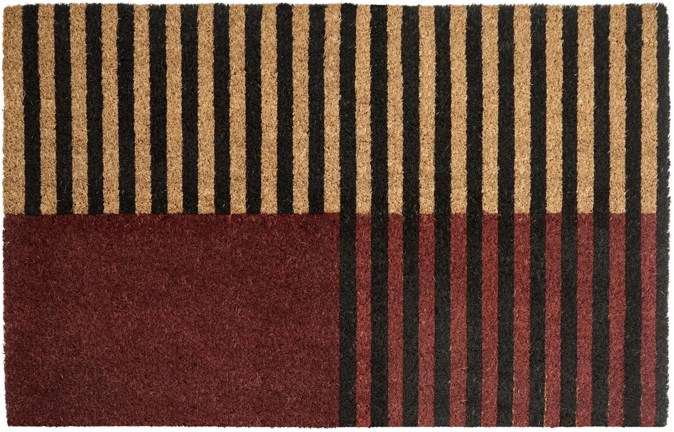 Beliani Durų kilimėlis TUKSUK rudas / smėlio spalvos 50 x 80 cm kokoso pluoštas
