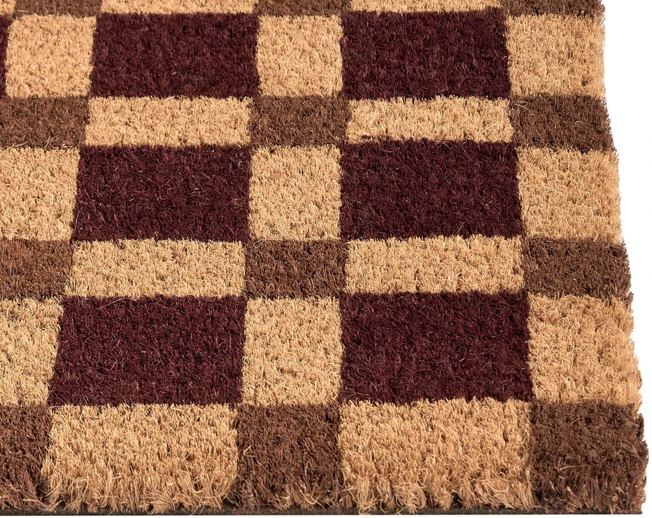 Beliani Durų kilimėlis VILLASIS smėlio/rudos spalvos 60 x 90 cm kokoso pluošto