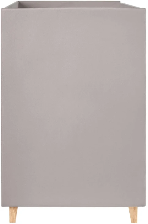Beliani Dviaukštė lova CHOCQUES, veliūras, 90 x 200 cm, šviesiai pilka