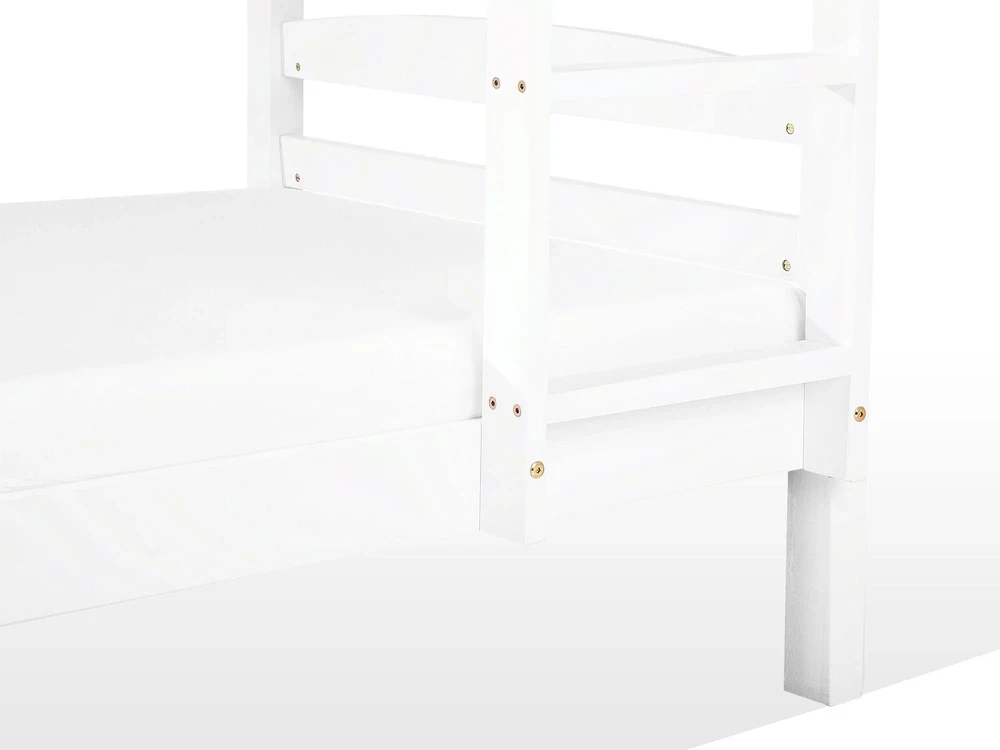 Beliani Dviaukštė lova iš pušies medienos REGAT 90 x 200 cm balta