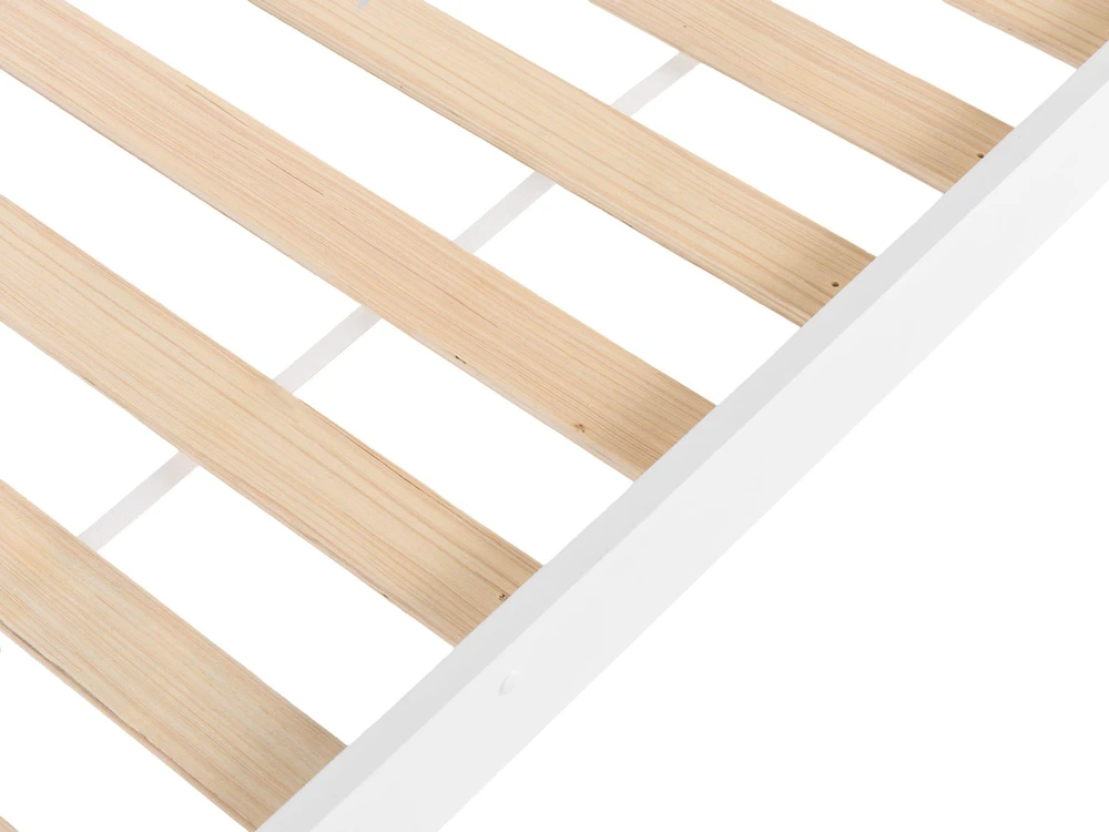 Beliani Dviaukštė lova iš pušies medienos ALBON 90 x 200 cm balta