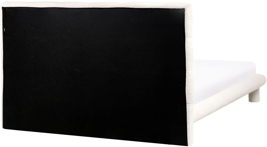 Beliani Dviejų asmenų lova CRESSAT 140 x 200 cm, balta boucle