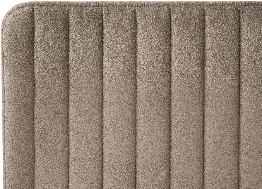Beliani Dviejų asmenų lova LUNAN 120 x 200 cm, smėlio spalvos boucle