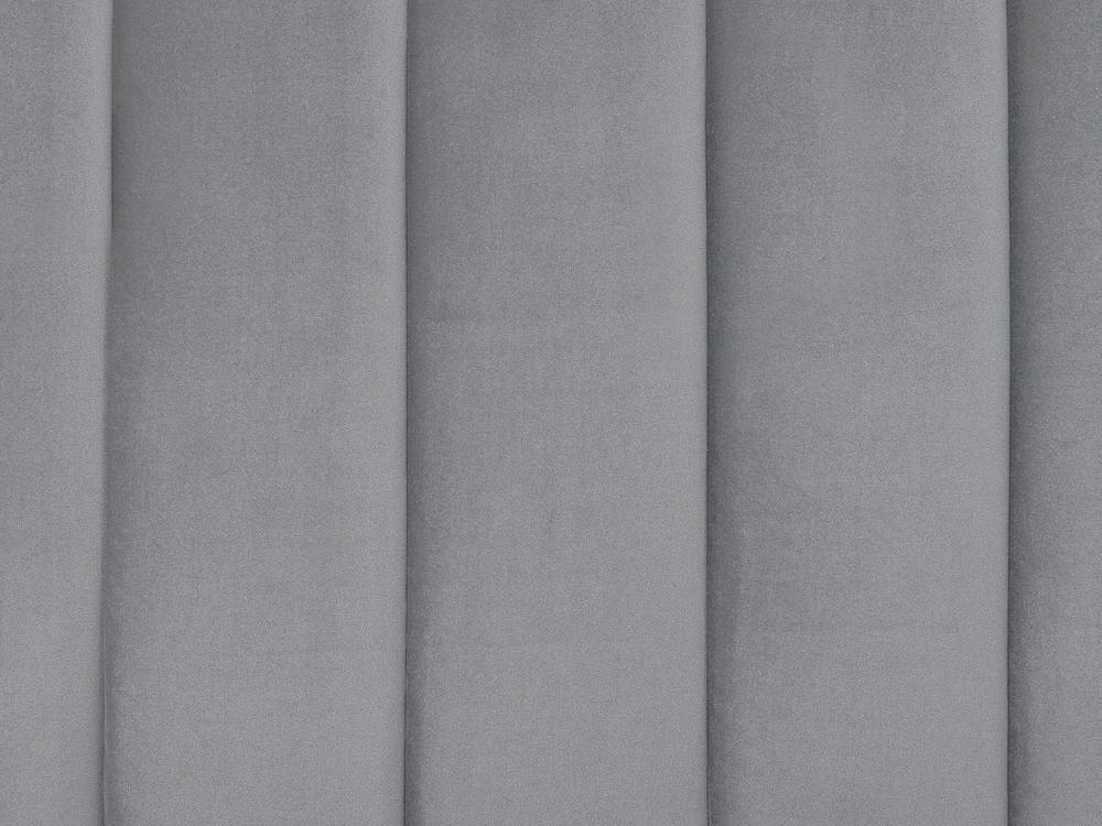 Beliani Dviejų asmenų lova MARVILLE 180 x 200 cm, pilka, veliūrinė