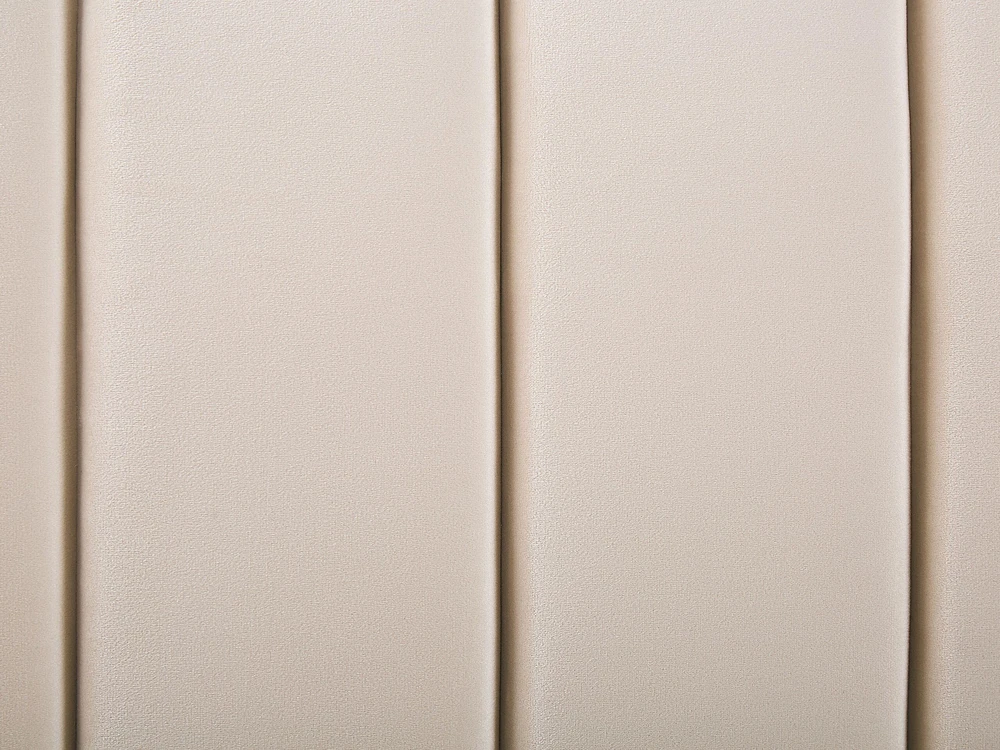 Beliani Dviejų asmenų lova MARVILLE, smėlio spalvos veliūrinė, 160 x 200 cm