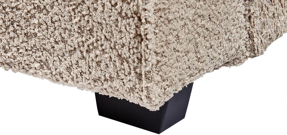Beliani Dviejų asmenų lova MIRANDE 160 x 200 cm smėlio spalvos boucle