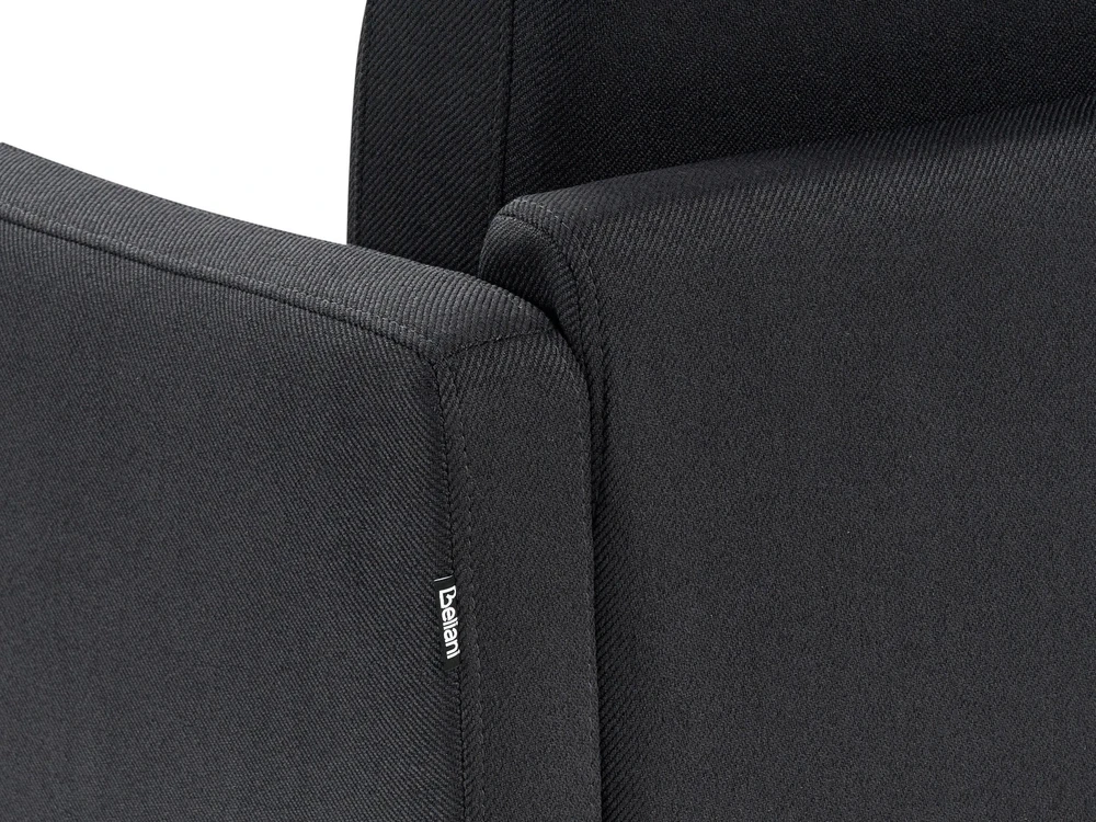 Beliani Dviejų vietų kampinė sofa BREDA, juoda, dešinė