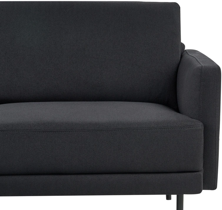 Beliani Dviejų vietų kampinė sofa BREDA, juoda, dešinė