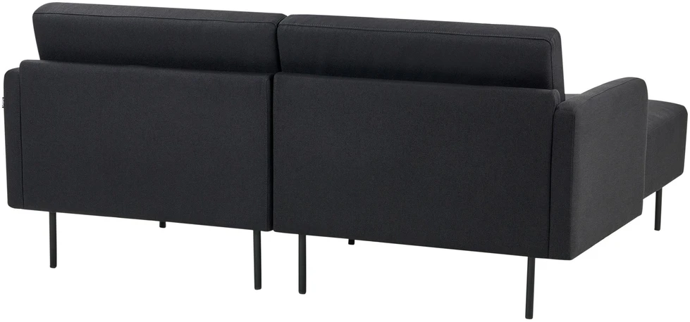 Beliani Dviejų vietų kampinė sofa BREDA, juoda, dešinė