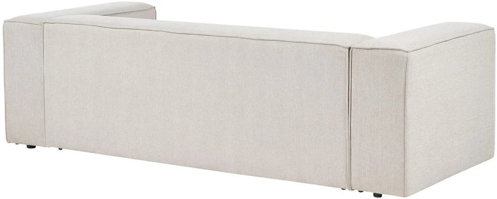 Beliani Dviejų vietų kampinė sofa VERNON šviesiai smėlio spalvos kairinė