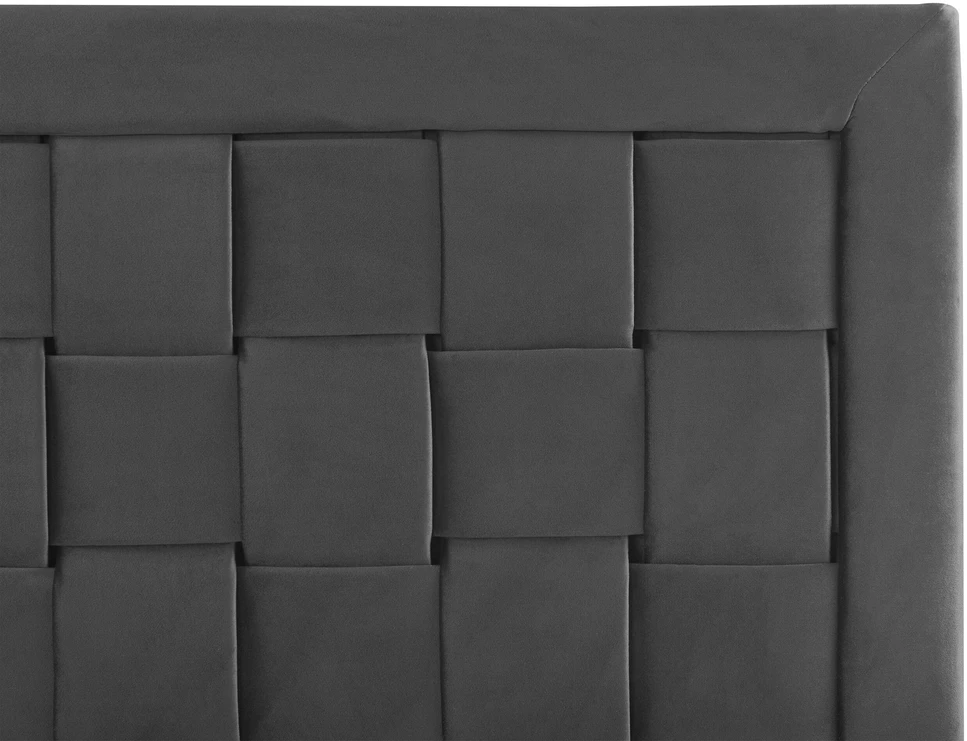 Beliani Dviejų vietų lova LIMOUX, 180 x 200 cm, juodas veliūras
