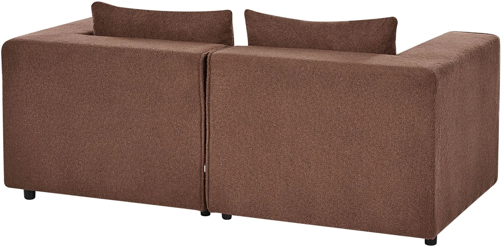Beliani Dviejų vietų modulinė sofa AXEBO, ruda bouclé