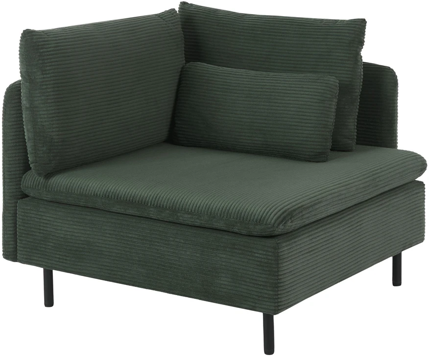 Beliani Dviejų vietų modulinė sofa EGERIS tamsiai žalias velvetas