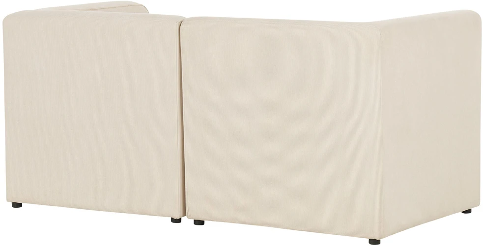 Beliani Dviejų vietų modulinė sofa LEMVIG, šviesiai smėlio spalvos velvetas