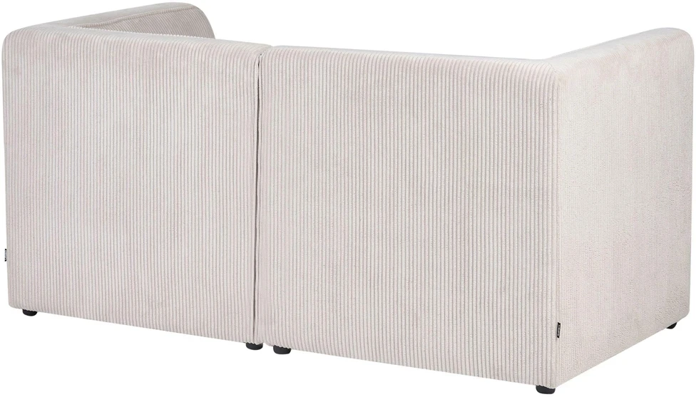 Beliani Dviejų vietų modulinė sofa LEMVIG, smėlio spalvos velvetas