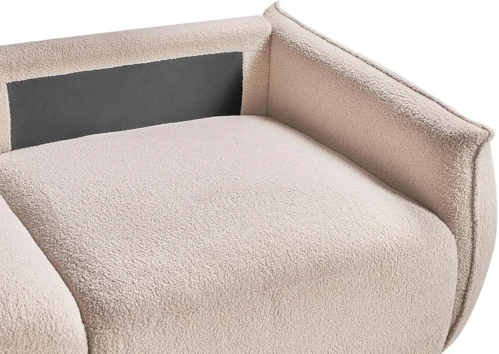 Beliani Dviejų vietų modulinė sofa MESNALI Bouclé, smėlio spalvos