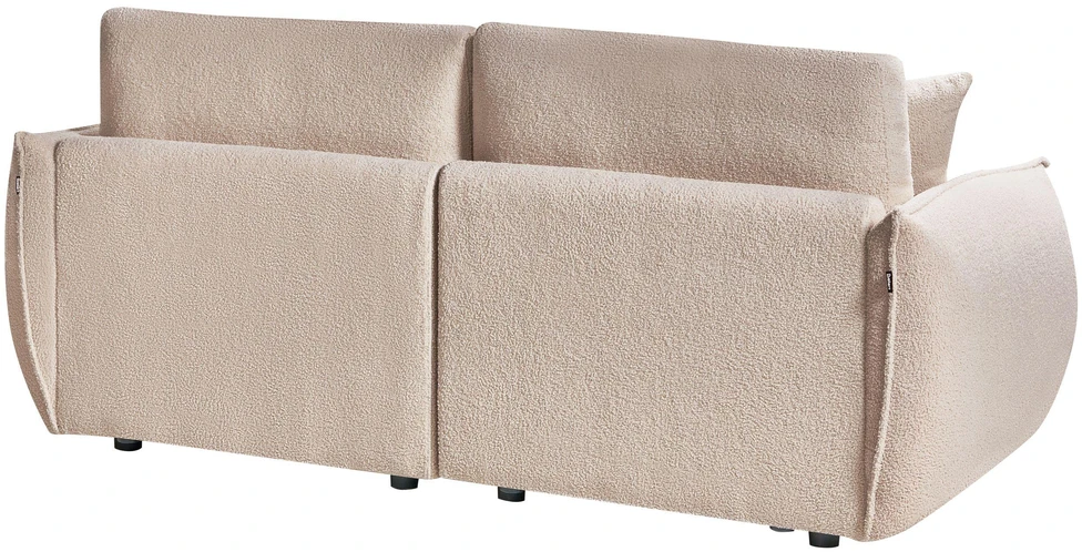 Beliani Dviejų vietų modulinė sofa MESNALI Bouclé, smėlio spalvos