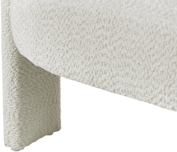 Beliani Dviejų vietų sofa BUREA su šenilio apmušalais, kreminė balta