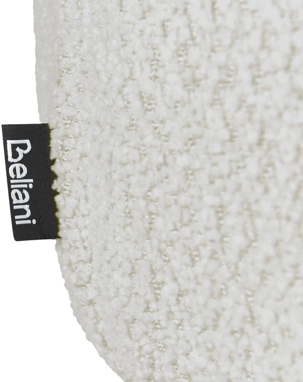 Beliani Dviejų vietų sofa BUREA su šenilio apmušalais, kreminė balta