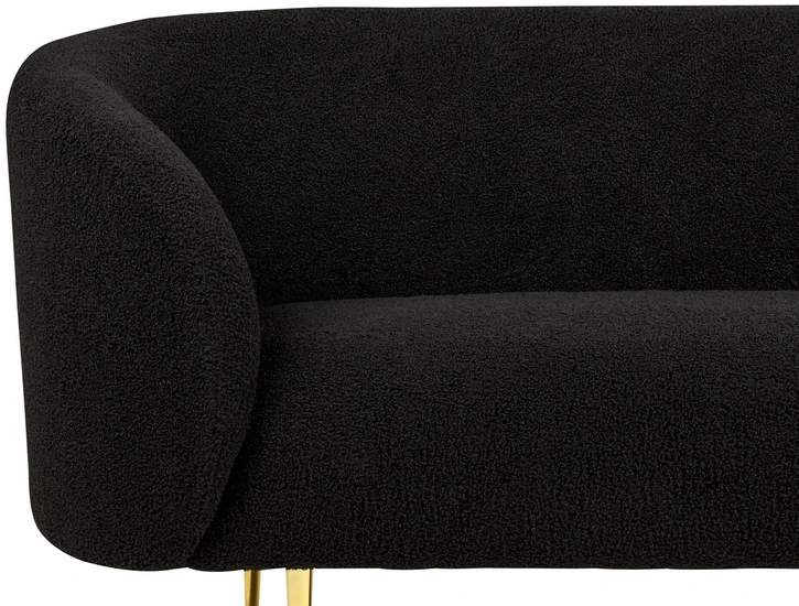 Beliani Dviejų vietų sofa LOEN Boucle juoda