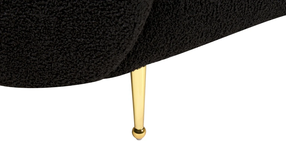 Beliani Dviejų vietų sofa LOEN Boucle juoda