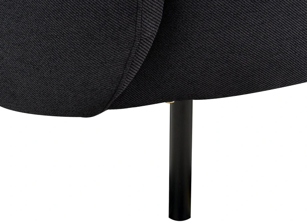 Beliani Dviejų vietų sofa LOEN, juoda