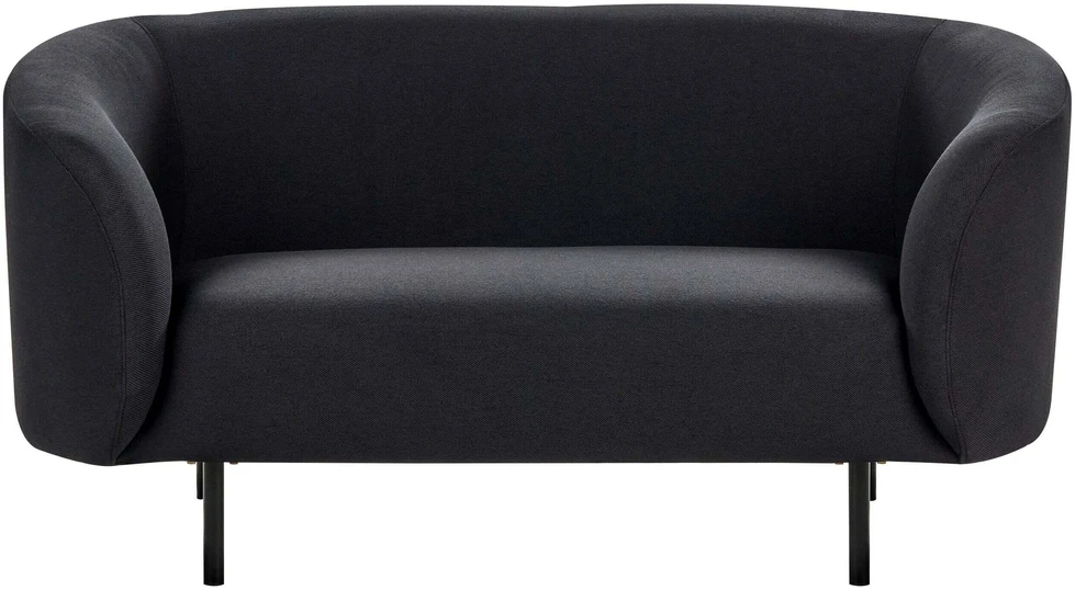 Beliani Dviejų vietų sofa LOEN, juoda