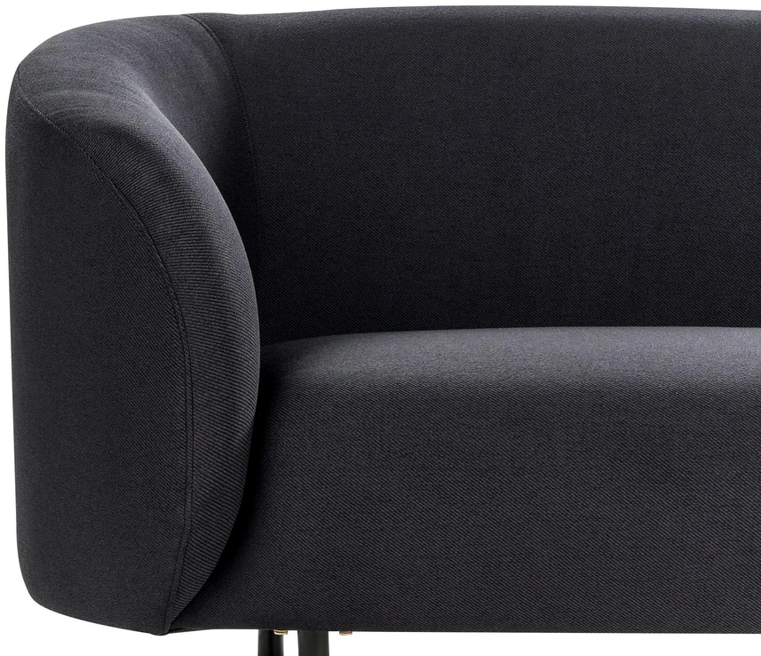Beliani Dviejų vietų sofa LOEN, juoda