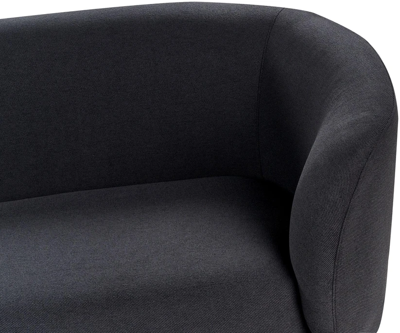 Beliani Dviejų vietų sofa LOEN, juoda