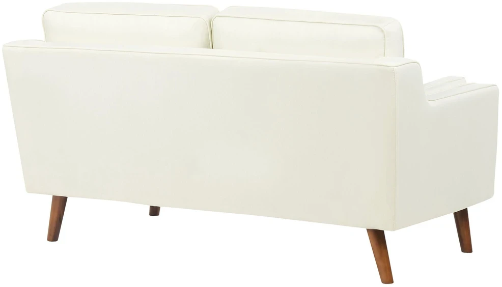 Beliani Dviejų vietų sofa LOKKA, kreminė balta