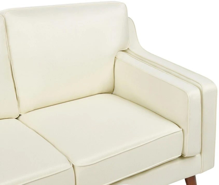 Beliani Dviejų vietų sofa LOKKA, kreminė balta