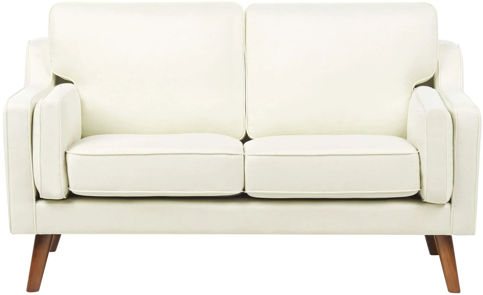 Beliani Dviejų vietų sofa LOKKA, kreminė balta