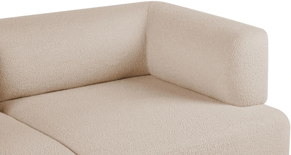 Beliani Dviejų vietų sofa MOVIK, Boucle, smėlio spalvos