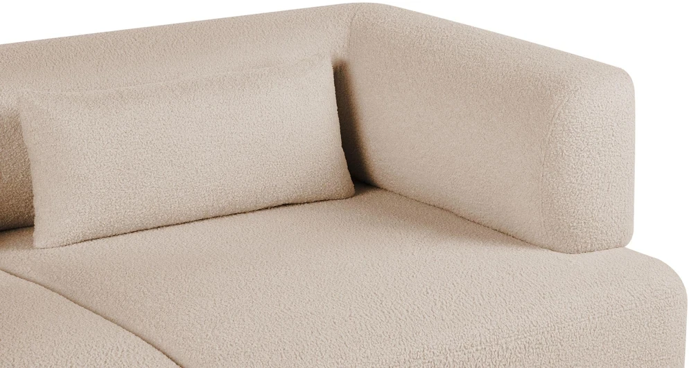 Beliani Dviejų vietų sofa MOVIK, Boucle, smėlio spalvos