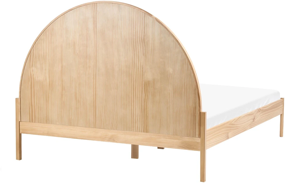 Beliani Dvigulė lova MASCORTEL 160 x 200 cm iš pušies medienos, šviesiai ruda