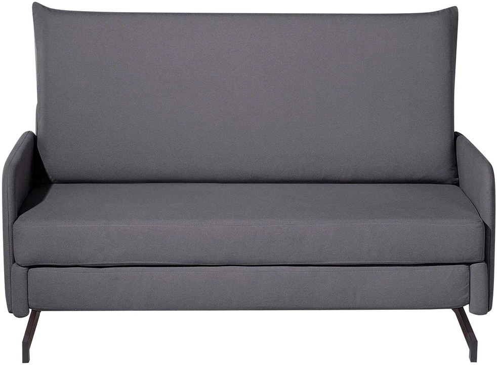 Beliani Dvivietė išskleidžiama sofa BELFAST pilka