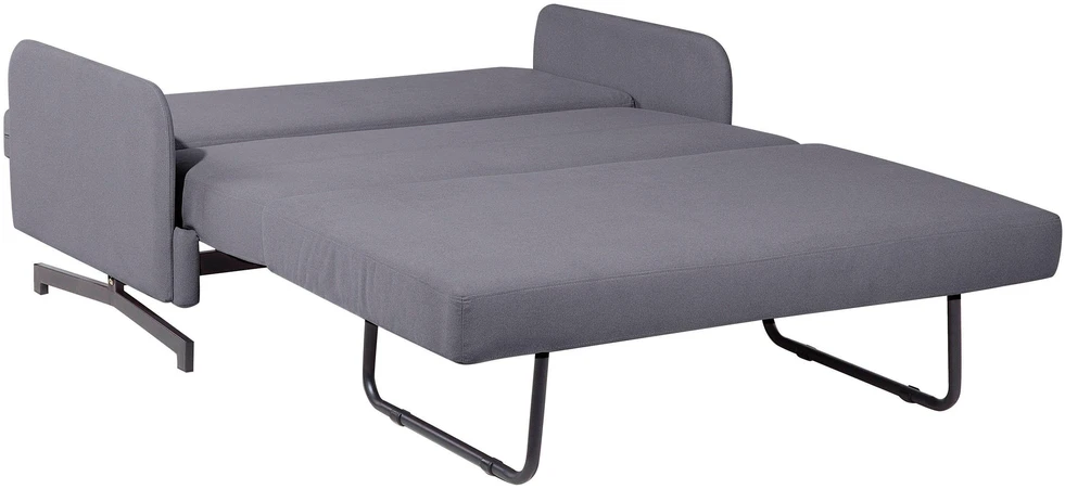 Beliani Dvivietė išskleidžiama sofa BELFAST pilka