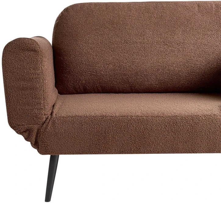 Beliani Dvivietė išskleidžiama sofa DOROTEA, Boucle, ruda