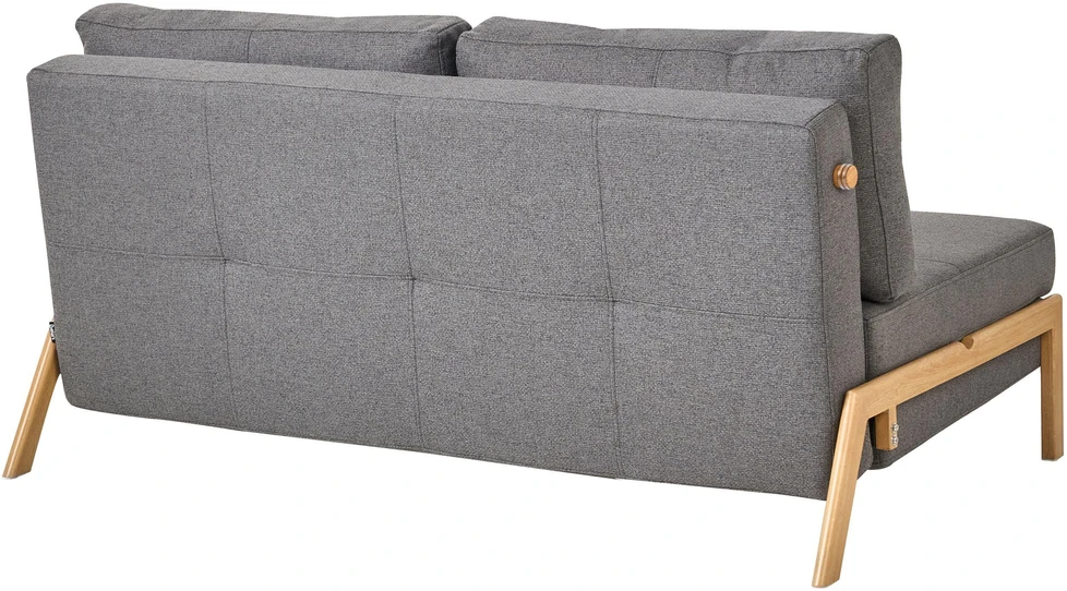 Beliani Dvivietė išskleidžiama sofa EDLAND, tamsiai pilka