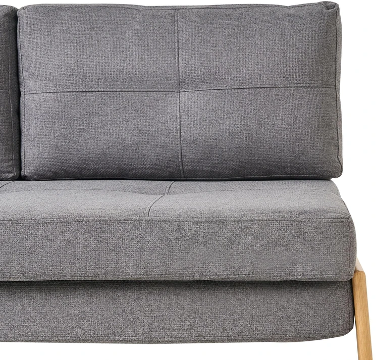 Beliani Dvivietė išskleidžiama sofa EDLAND, tamsiai pilka