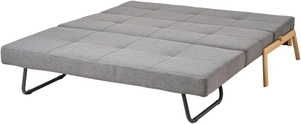 Beliani Dvivietė išskleidžiama sofa EDLAND, tamsiai pilka