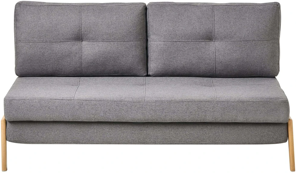 Beliani Dvivietė išskleidžiama sofa EDLAND, tamsiai pilka