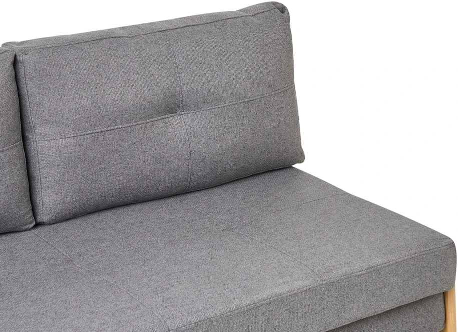 Beliani Dvivietė išskleidžiama sofa EDLAND, tamsiai pilka