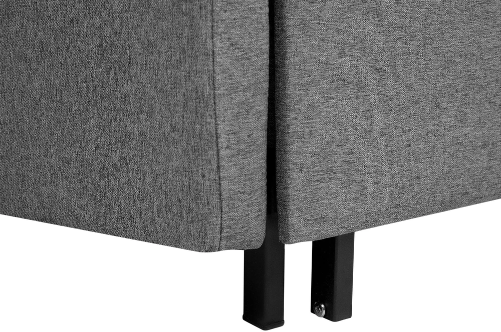 Beliani Dvivietė išskleidžiama sofa HOVIN pilka