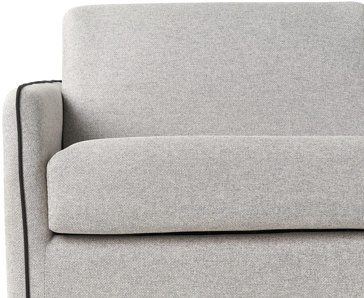Beliani Dvivietė išskleidžiama sofa ISHOJ šviesiai pilka