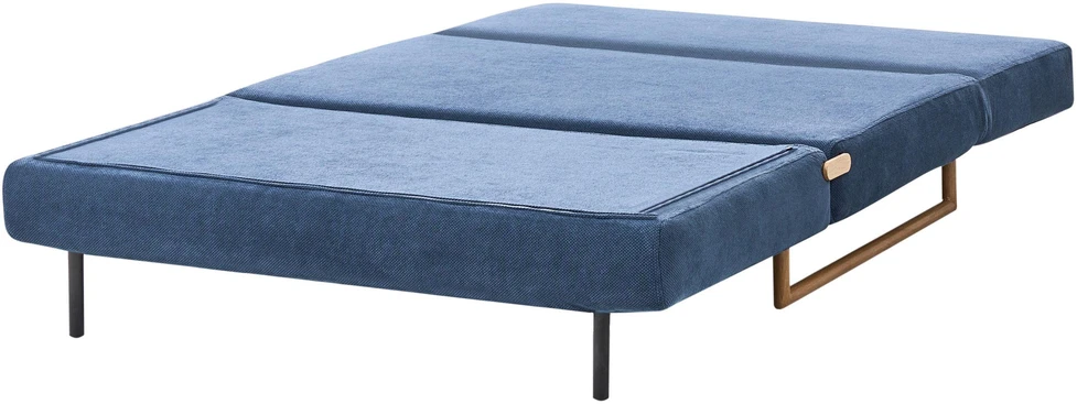 Beliani Dvivietė išskleidžiama sofa JERSLEV, mėlyna