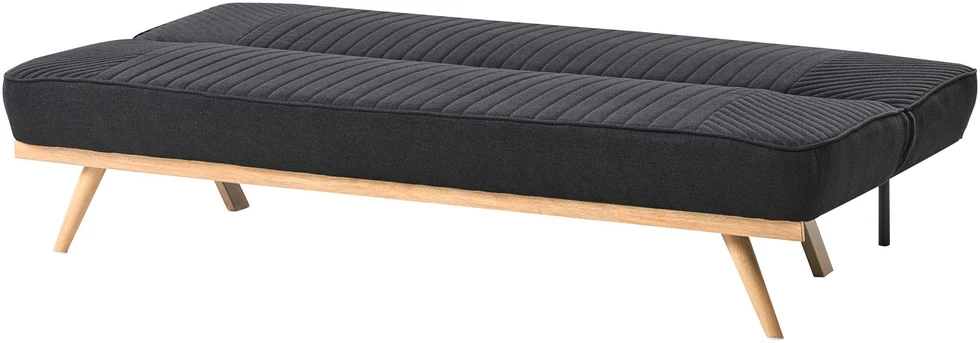 Beliani Dvivietė išskleidžiama sofa KALFAFEL, juoda