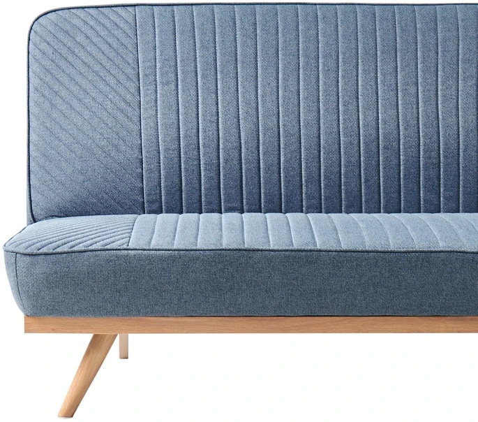 Beliani Dvivietė išskleidžiama sofa KALFAFEL, mėlyna