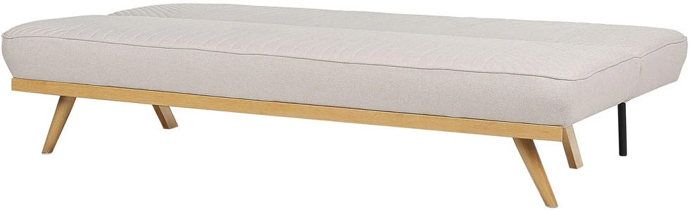 Beliani Dvivietė išskleidžiama sofa KALFAFEL, smėlio spalvos